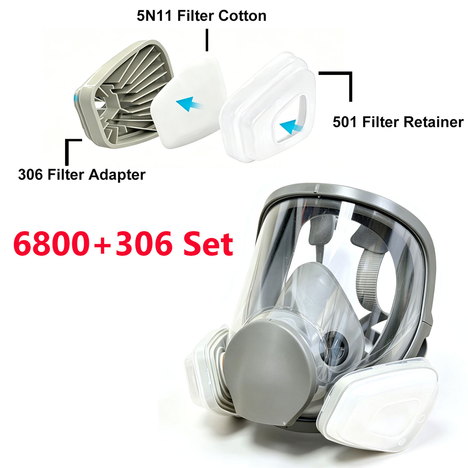 6800 Full Face Respirator with - Dust Mask Construction ulasan dan harga