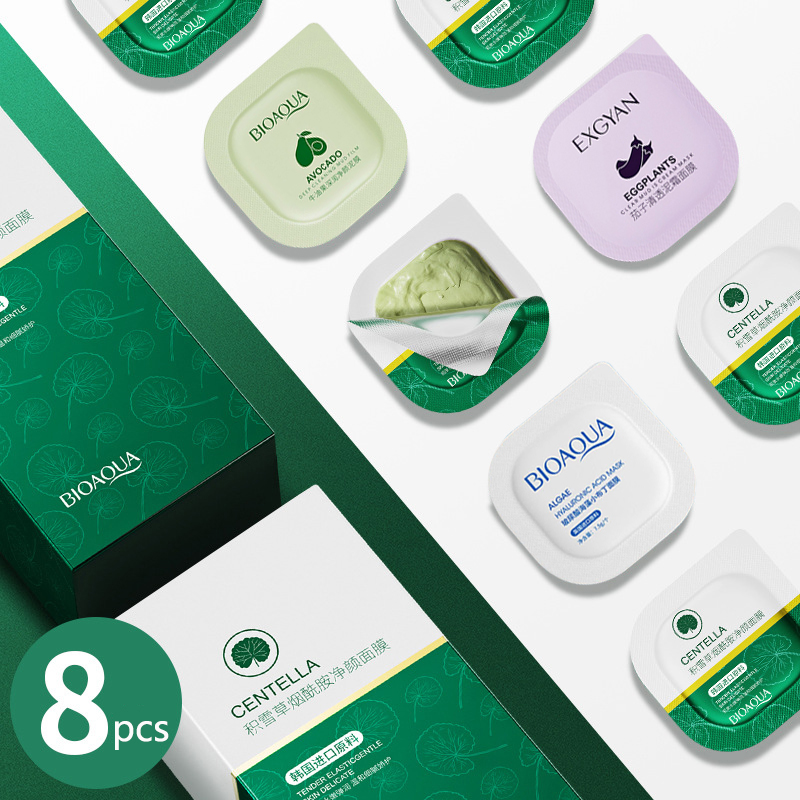 8pcs Centella Mud Mask Anti-Ac - Dust Mask Construction ulasan dan harga
